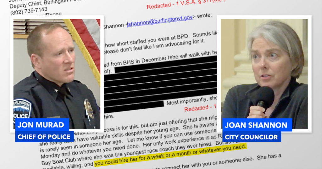 Burlington City Councilor Shannon Solicited a Job for her Daughter from ...