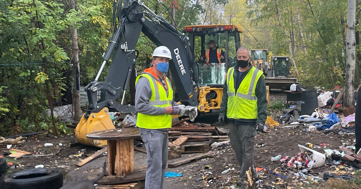 Burlington city workers begin clearing Sears Lane encampment