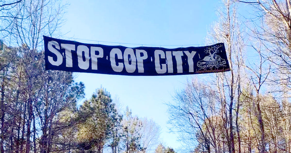 Stop Cop City banner