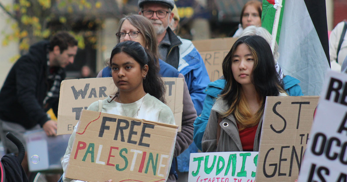 Rally for Palestine in Burlington, Vermont