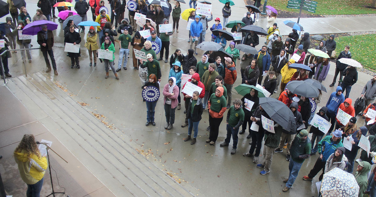 UVM Graduate Student Union Rally