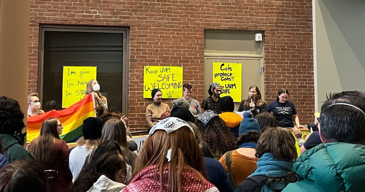 Uvm Rally UVM Unions Come Together in Rally to Protect LGBTQ+ and Immigrant ...