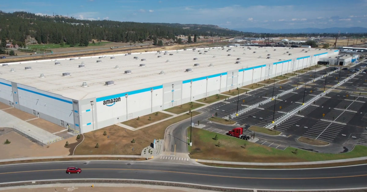 Amazon warehouse in Spokane, WA